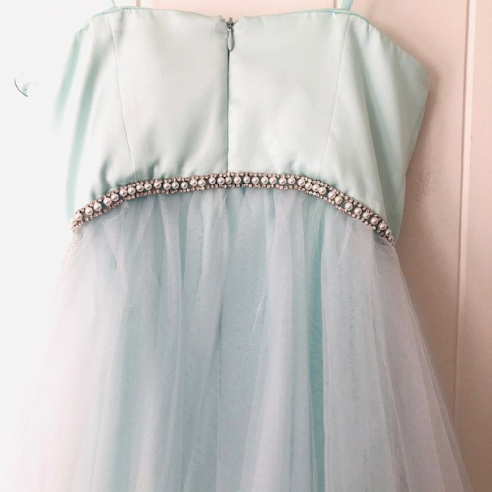 Betsey Johnson Strapless Glitter Tulle Gown - Picture 11 of 13